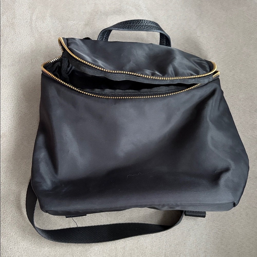 Black Nylon mini Backpack with Gold Zipper A NEW DAY - Picture 9 of 10